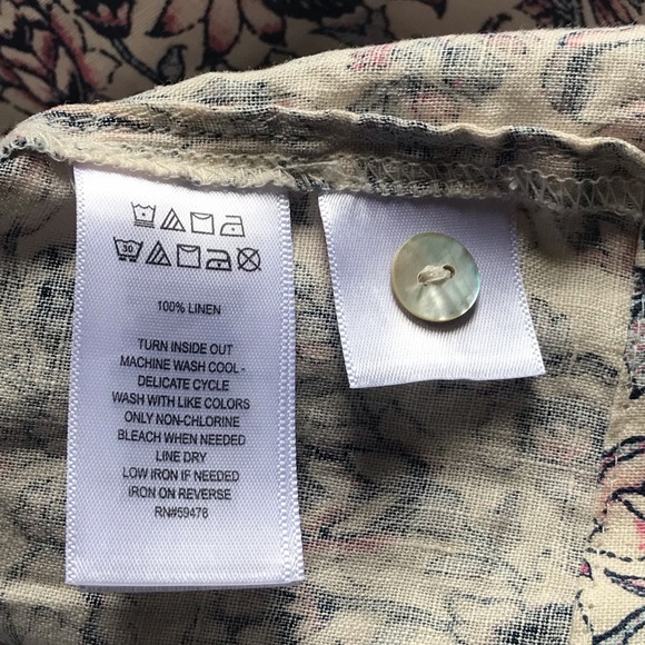 Rachel Zoe Floral Linen Peplum Blouse - Picture 8 of 8